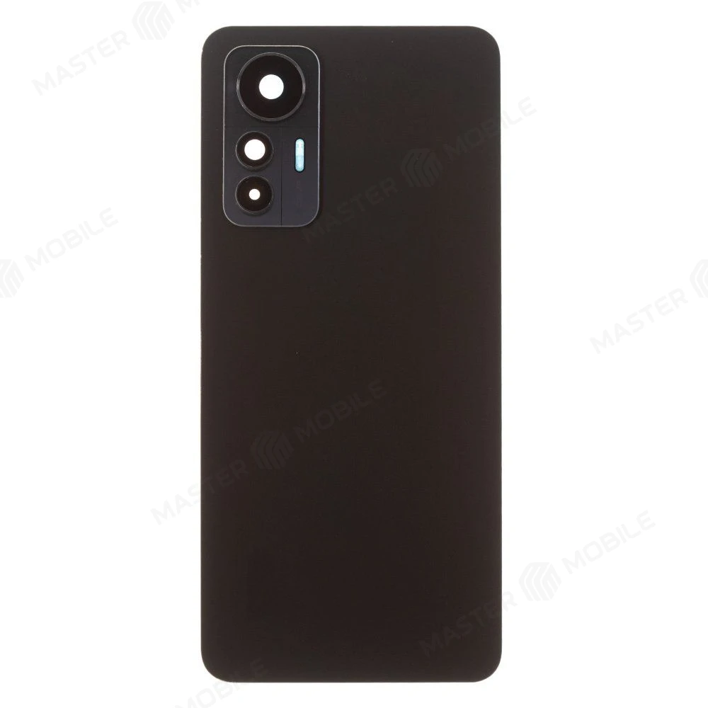 Задняя крышка для Xiaomi 12 Lite (2203129G) (черный) (в сборе со стеклом камеры)