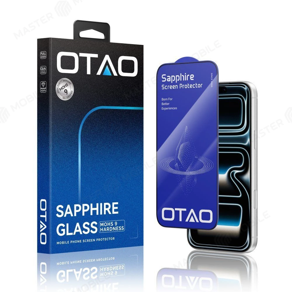 Защитное стекло OTAO Sapphire Glass для Apple iPhone 17 Pro Max / iPhone 18 Pro Max (сапфировое) 