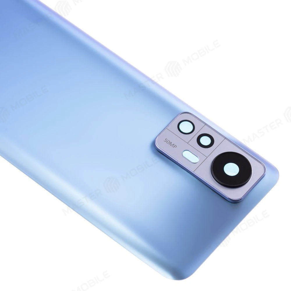 Задняя крышка для Xiaomi 12 (2201123G) / 12X (2112123AG) (синий) (в сборе со стеклом камеры) фото №3