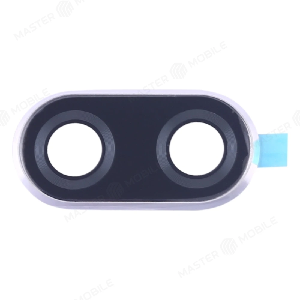 Стекло задней камеры для Huawei Nova 3i (INE-LX1) (в рамке) (серебристый) 