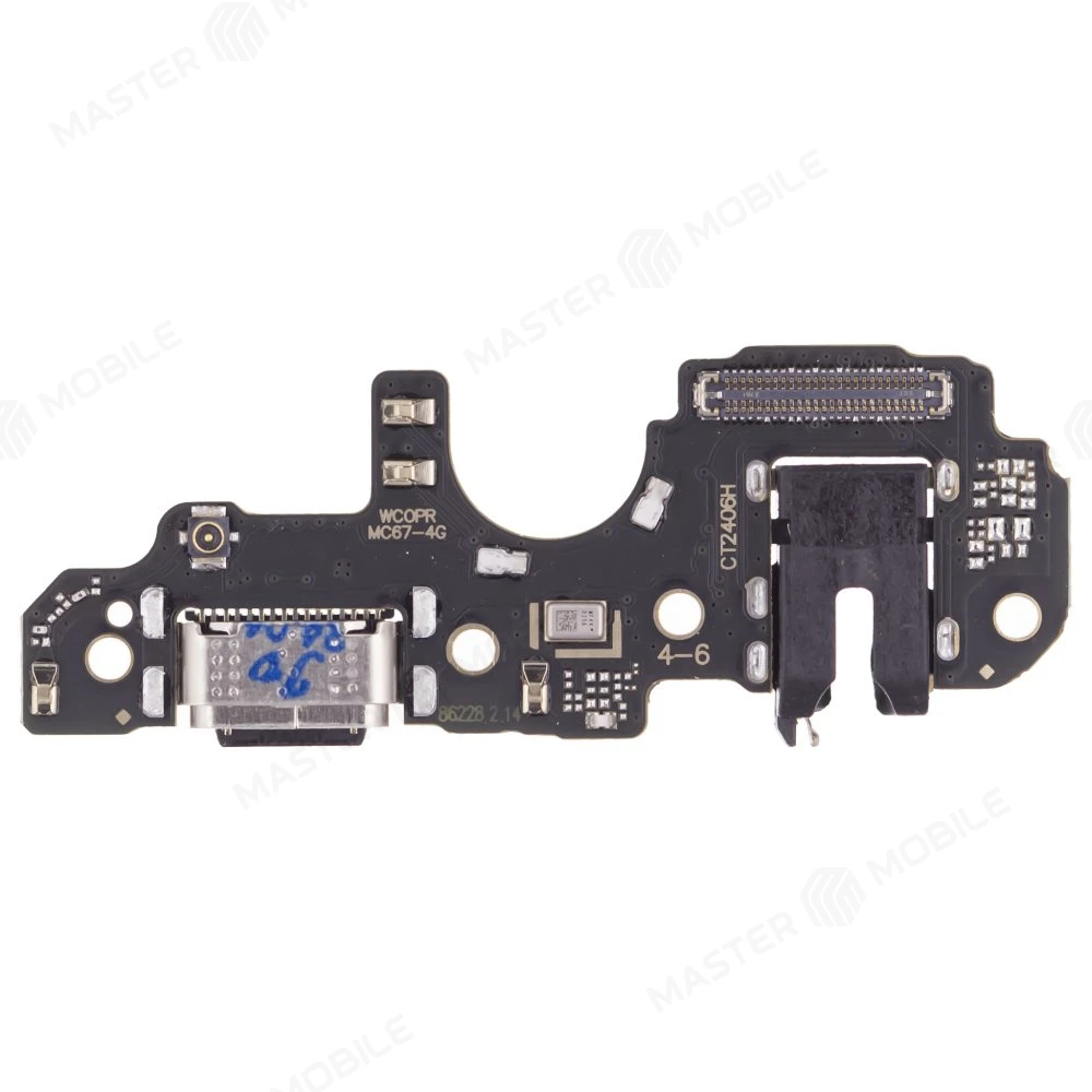 Нижняя плата для Realme C67 4G (RMX3890) с комп. + разъем зарядки + микрофон фото №1