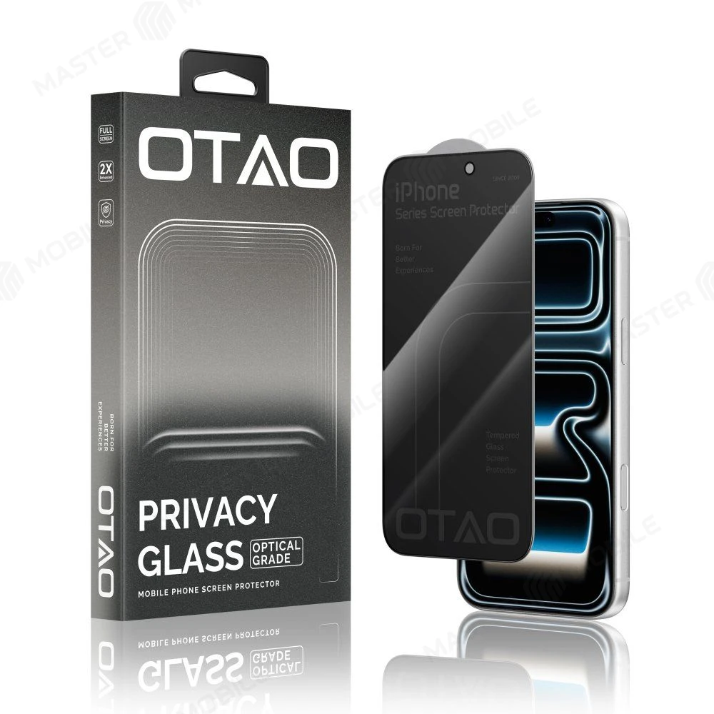 Защитное стекло OTAO 28° Privacy для Apple iPhone 17 Pro / iPhone 18 Pro (антишпион) 