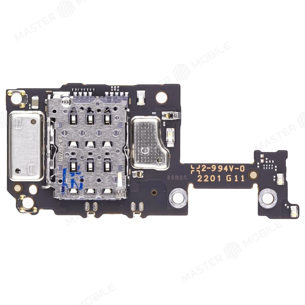 Нижняя плата для Xiaomi 12 Pro (2201122G) с комп. + микрофон + разъем SIM (ORIG100)  фото №2