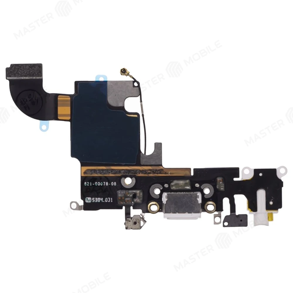 Шлейф для Apple iPhone 6s с комп. + разъем зарядки/гарнитуры + микрофон (белый) (ORIG100) фото №2