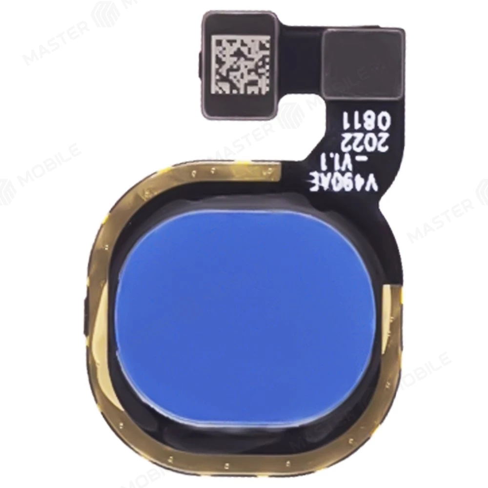 Шлейф для Tecno Spark 7 (KF6N) с комп. + сканер отпечатка пальца (синий) фото №1