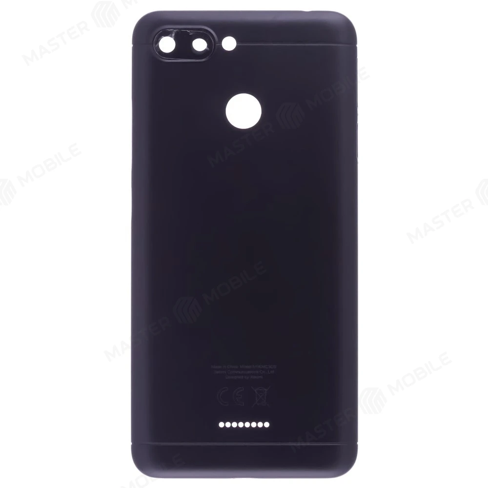 Задняя крышка для Xiaomi Redmi 6 (M1804C3DG) (Global Version / 2 SIM) (черный) (в сборе со стеклом камеры) фото №1