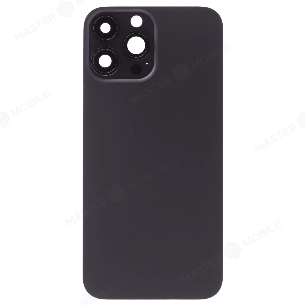 Задняя крышка для Apple iPhone 13 Pro Max (черный) (в сборе со стеклом камеры) (Premium) фото №1