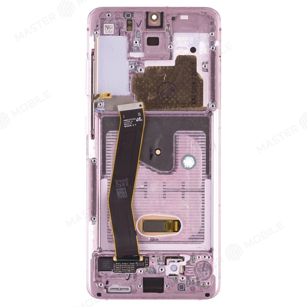 Дисплей для Samsung G981 Galaxy S20 5G + тачскрин (розовый) (в рамке) (ORIG100) (возможен дефект ЛКП) фото №2