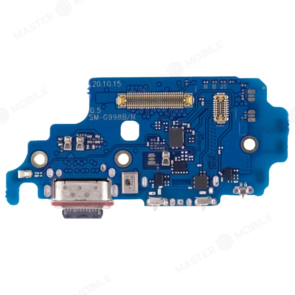 Нижняя плата для Samsung G998 Galaxy S21 Ultra с комп. + разъем зарядки + микрофон + разъем SIM  фото №1
