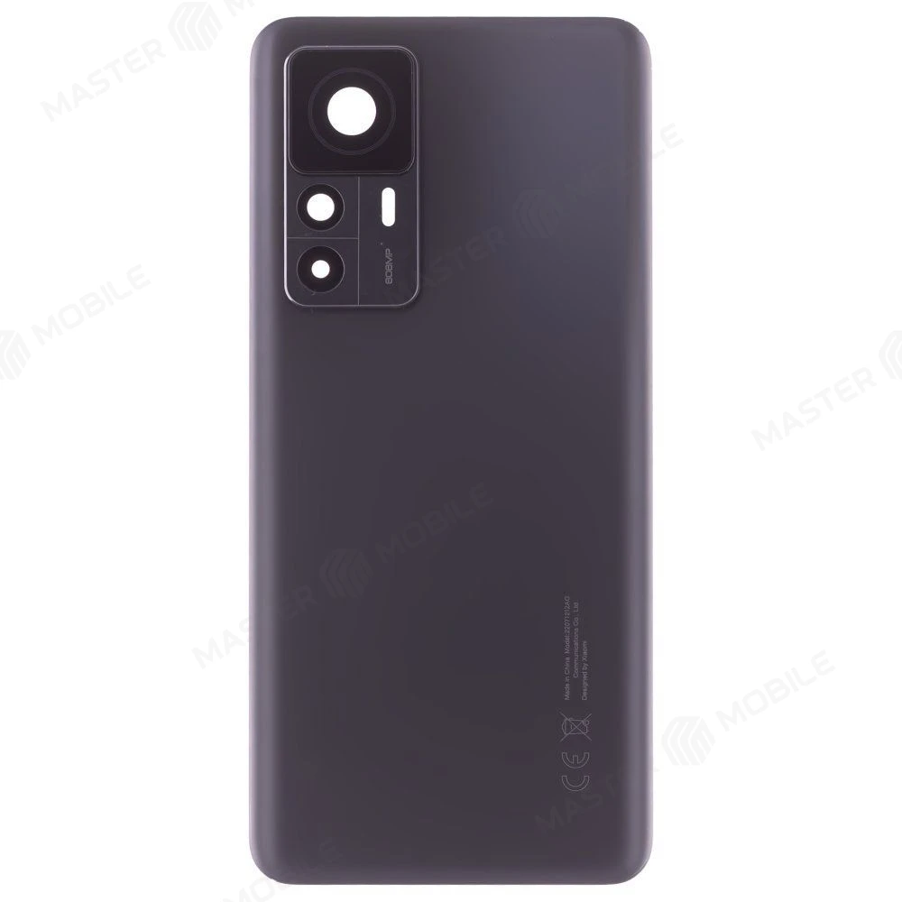 Задняя крышка для Xiaomi 12T Pro (22081212UG) (черный) (в сборе со стеклом камеры) (ORIG100) фото №1