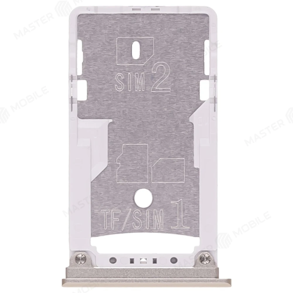 Держатель сим-карты + карты памяти (MicroSD) для Xiaomi Mi Max (2016001) (золотистый)