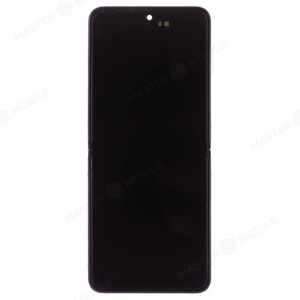 Дисплей для Samsung F711 Galaxy Z Flip 3 + тачскрин (внутренний) (фиолетовый) (в рамке) (ORIG100) (возможен дефект ЛКП) фото №1