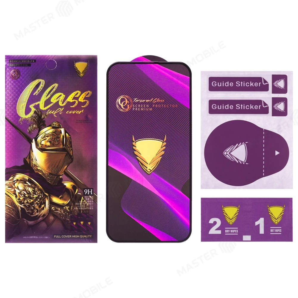 Защитное стекло OG Glass (3 в 1) для Samsung A805 Galaxy A80 / A905 Galaxy A90 (черный) фото №2