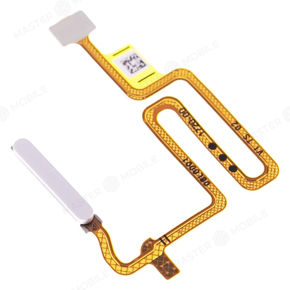 Шлейф для OPPO A55 4G (CPH2325) / A74 5G (CPH2197) с комп. + сканер отпечатка пальца (серебристый) фото №3