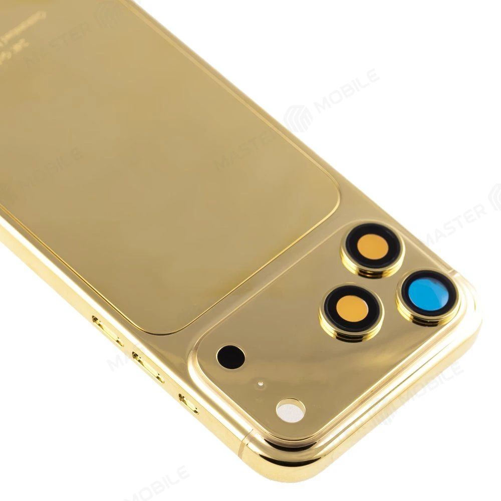 Корпус для Apple iPhone 17 Pro Max (SIM + eSIM) (золотистый) (Premium) (24K GOLD) фото №3