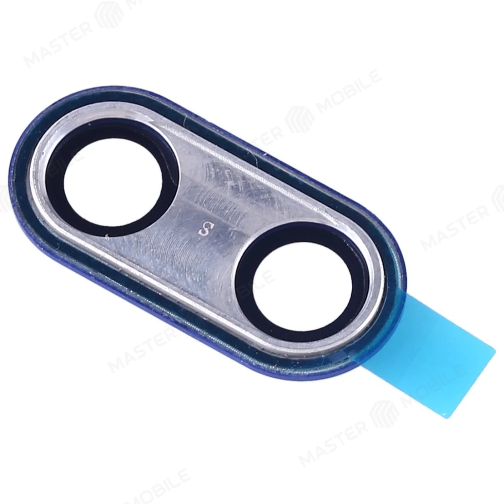 Стекло задней камеры для Huawei Honor 10 (COL-L29) (в рамке) (синий) фото №3