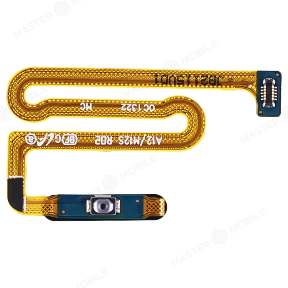 Шлейф для Samsung A125 Galaxy A12 / A135 Galaxy A13 / M127 Galaxy M12 и др. с комп. + сканер отпечатка пальца (кнопка включения) (синий) фото №2