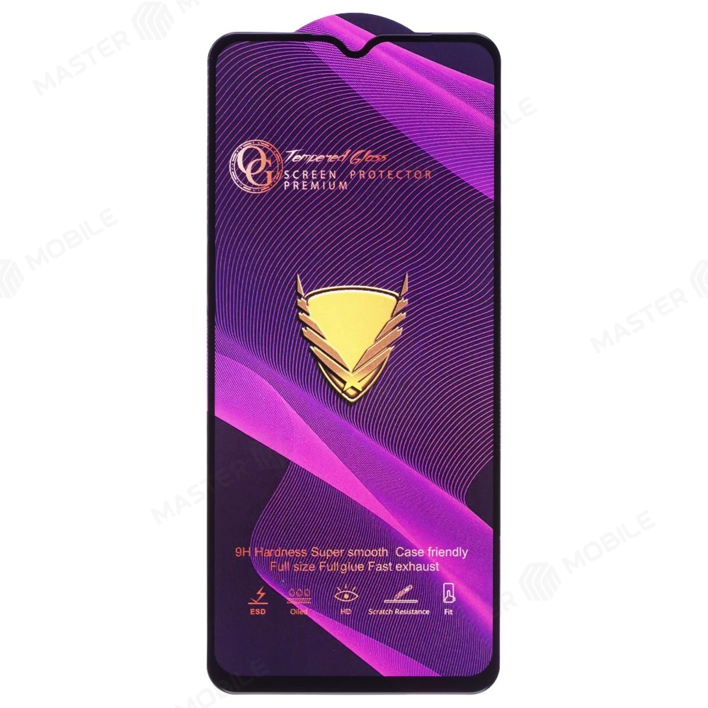 Защитное стекло OG Glass (3 в 1) для Tecno Spark 9 Pro (KH7N) (черный) фото №1