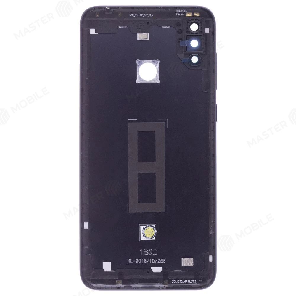 Задняя крышка для Asus ZenFone Max M2 (ZB633KL) (черный) (в сборе со стеклом камеры) фото №2