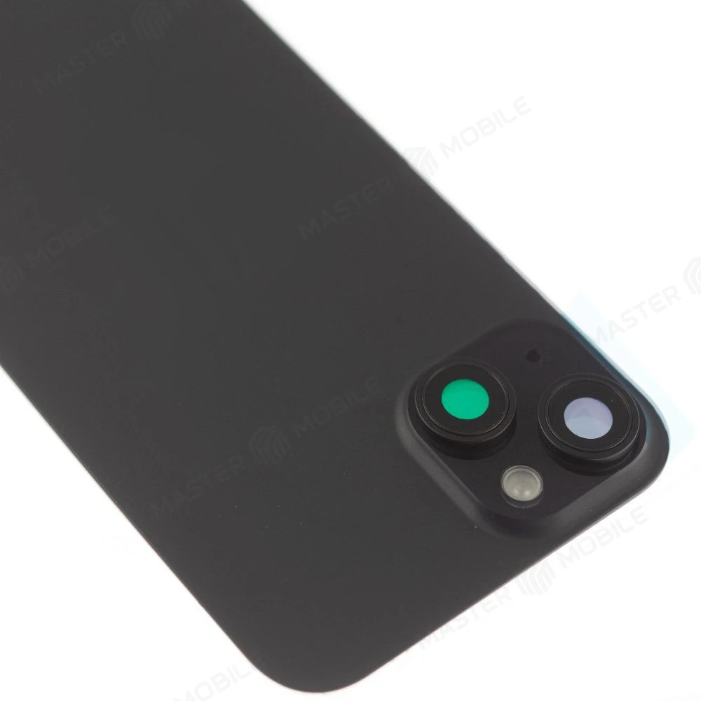 Задняя крышка для Apple iPhone 15 Plus (черный) (в сборе со стеклом камеры и шлейфом) (Premium)  фото №3