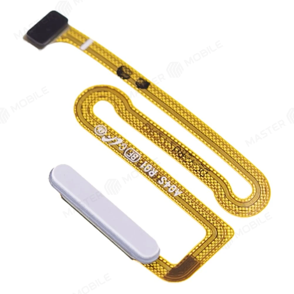 Шлейф для Samsung A047 Galaxy 04s с комп. + сканер отпечатка пальца (кнопка включения) (белый)  фото №3