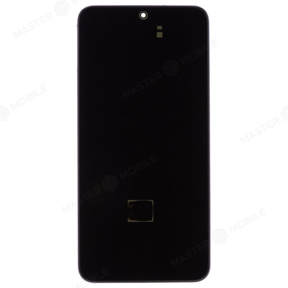 Дисплей для Samsung S901 Galaxy S22 + тачскрин (серебристый) (в рамке) (ORIG100) (возможен дефект ЛКП)