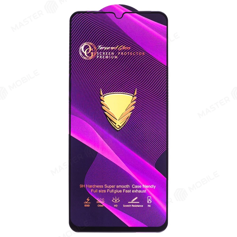 Защитное стекло OG Glass (3 в 1) для Realme Note 50 (RMX3834) / Note 60 (RMX3933) / Note 60x (RMX3938) и др. (черный) фото №1