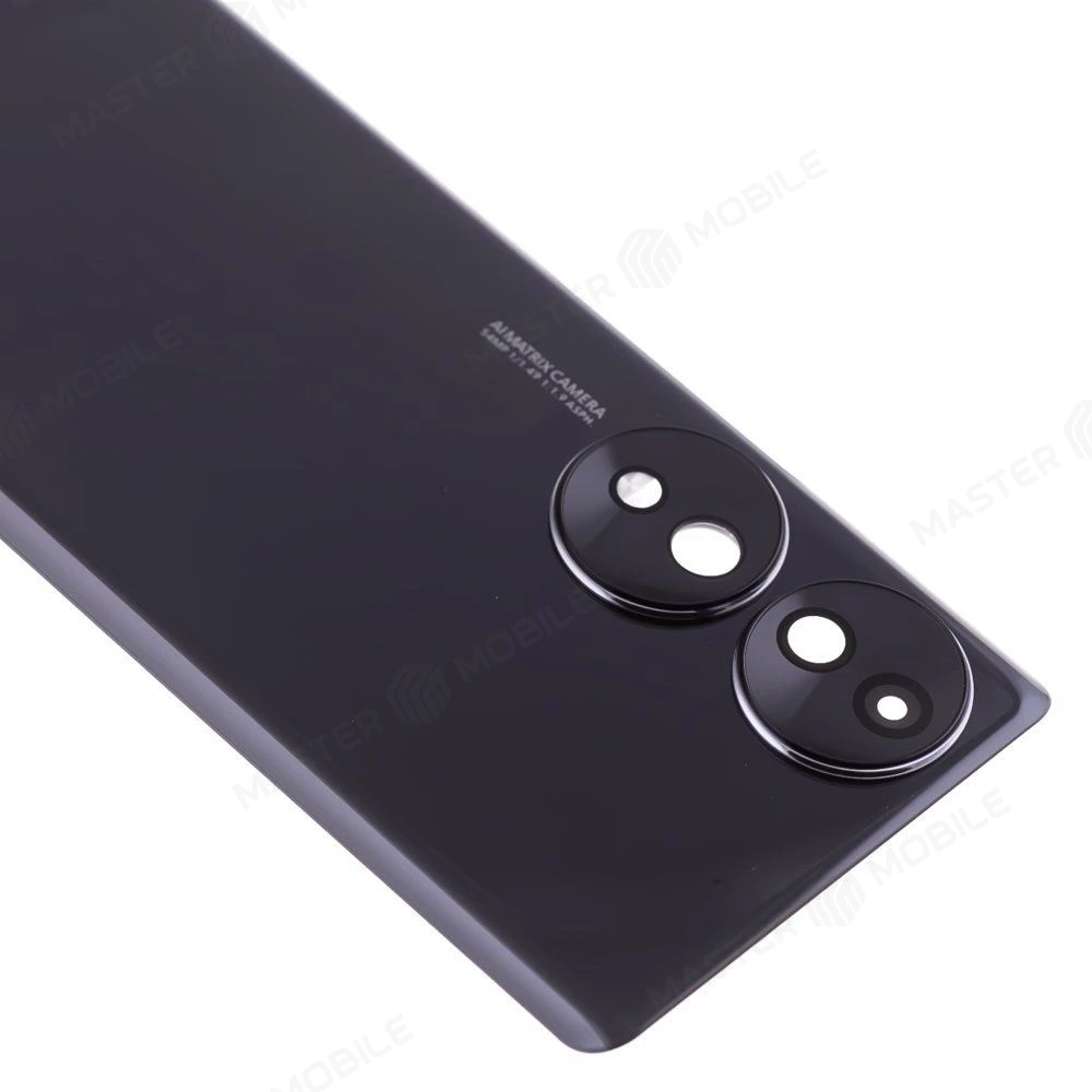 Задняя крышка для Huawei Honor 70 (FNE-NX9) (черный) (в сборе со стеклом камеры) (ORIG100)  фото №3