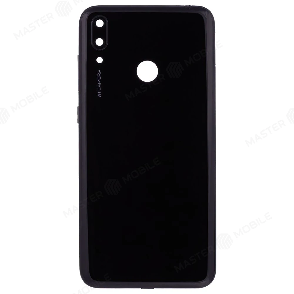 Задняя крышка для Huawei Y7 2019 (DUB-LX1) (черный) (в сборе со стеклом камеры)