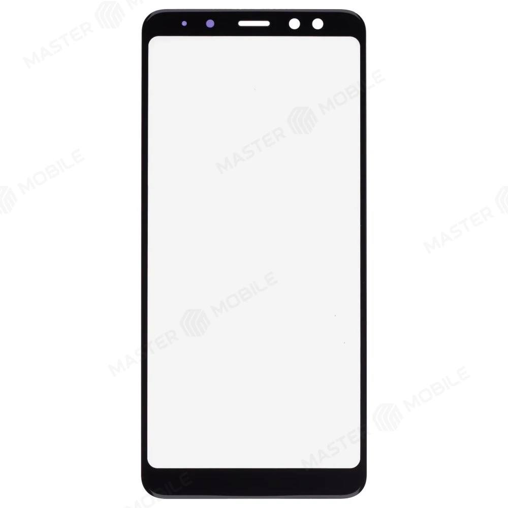 Стекло модуля для Samsung A530 Galaxy A8 (2018) + OCA (черный) (Premium) фото №1