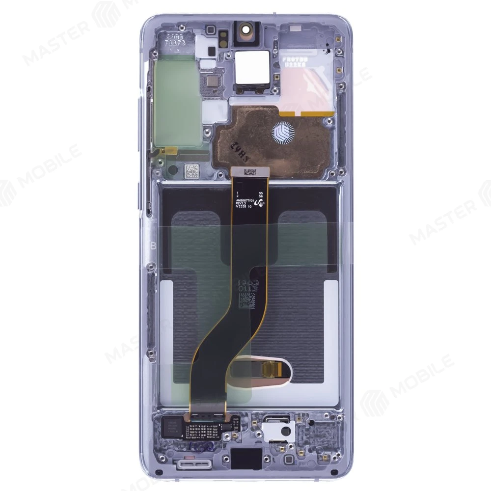 Дисплей для Samsung G985 Galaxy S20+ / G986 Galaxy S20+ 5G + тачскрин (голубой) (в рамке) (ORIG100) (возможен дефект ЛКП) фото №2