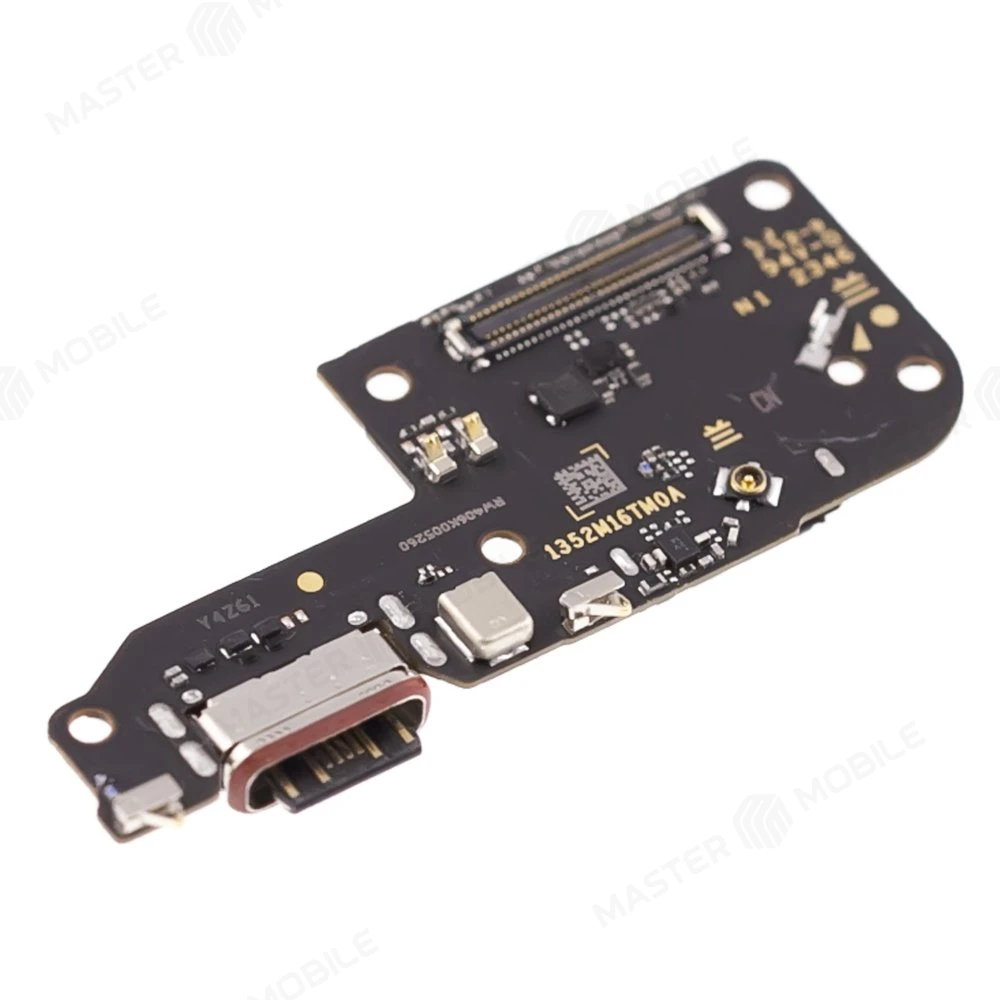 Нижняя плата для Xiaomi Poco F5 (23049PCD8G) с комп. + разъем зарядки + микрофон + разъем SIM (ORIG100)  фото №3