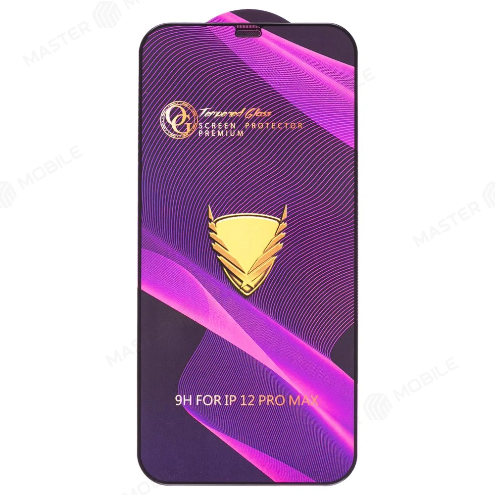 Защитное стекло OG Glass (3 в 1) для Apple iPhone 12 Pro Max (черный)