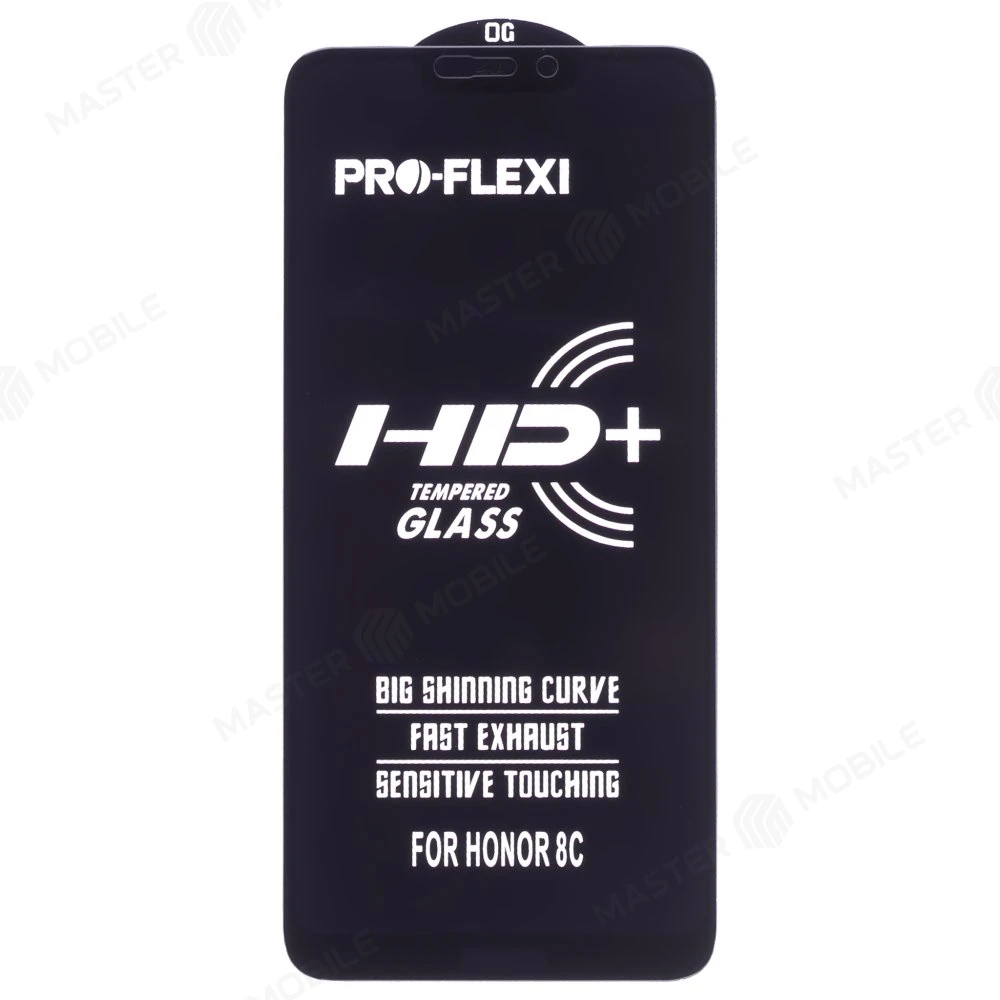 Защитное стекло 3D тех. пак. для Huawei Honor 8C (BKK-AL10) / Asus ZenFone Max Pro M2 (ZB631KL) / ZenFone Max M2 (ZB633KL) (черный) 