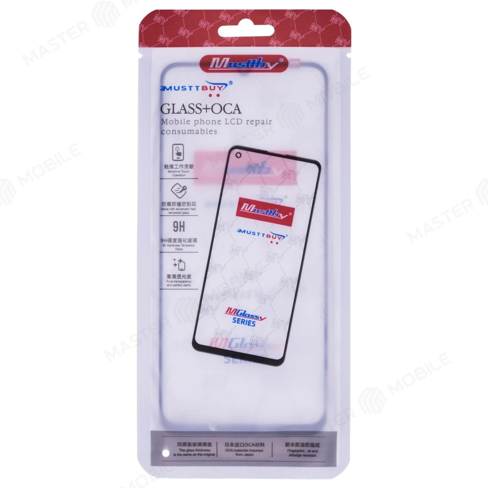 Стекло модуля для Huawei P Smart Z (STK-LX1) / Honor 9X/9X Premium / Y9s (STK-L21) / Y9 Prime 2019 + OCA (черный) (Musttby) фото №2
