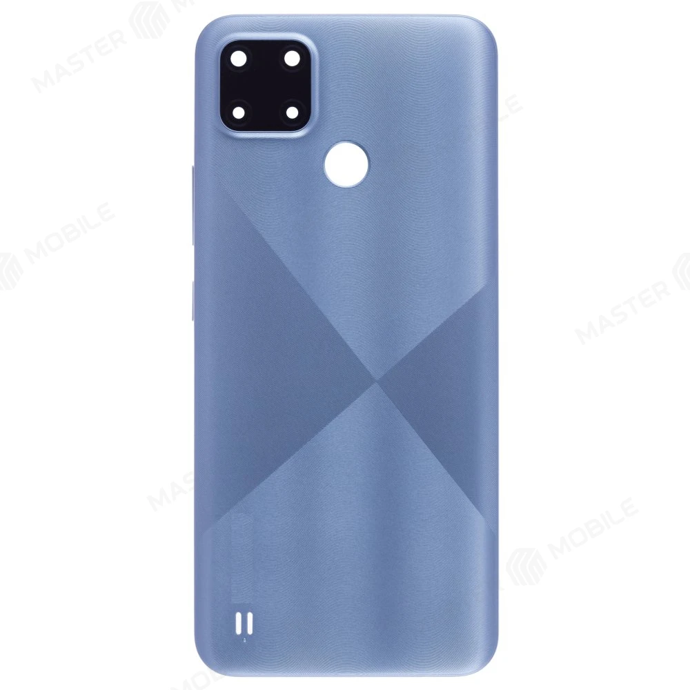 Задняя крышка для Realme C21Y (RMX3261/RMX3263) (голубой) (в сборе со стеклом камеры) фото №1