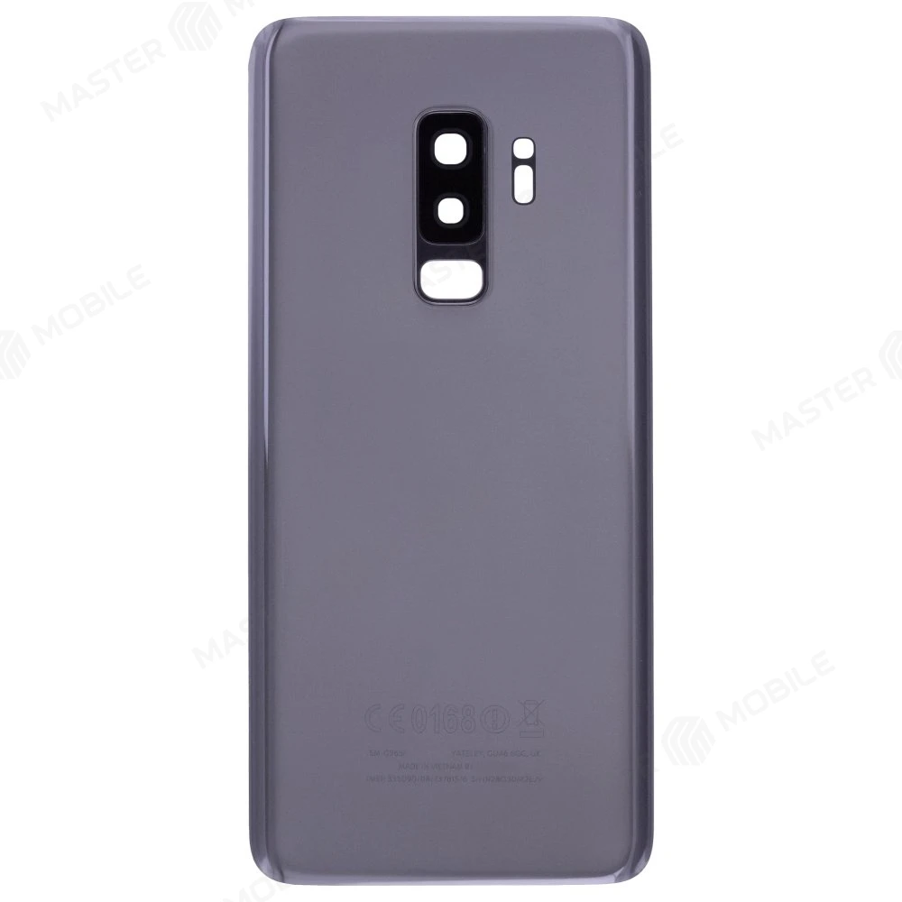Задняя крышка для Samsung G965 Galaxy S9+ (серый) (в сборе со стеклом камеры)