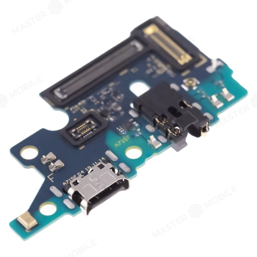 Нижняя плата для Samsung A715 Galaxy A71 с комп. + разъем зарядки + разъем гарнитуры + микрофон (ORIG100) фото №3