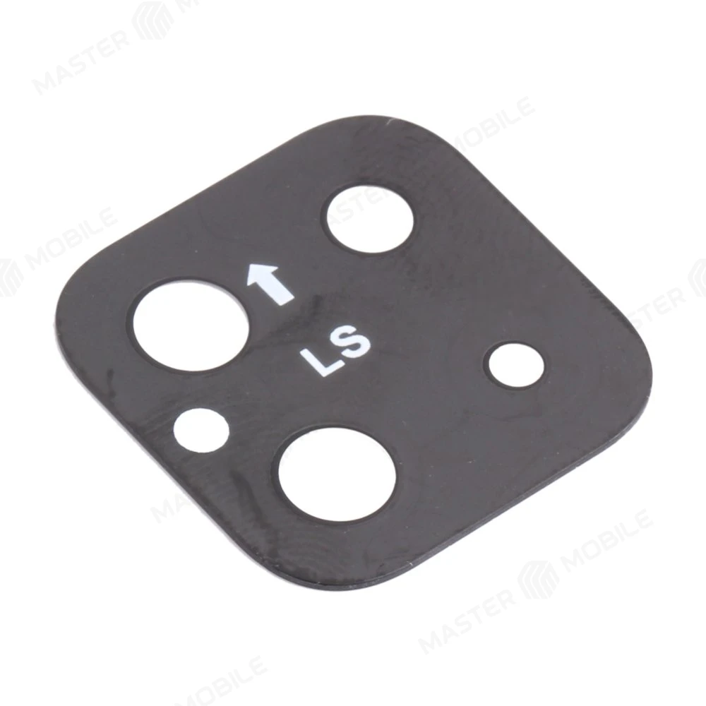 Стекло задней камеры для Samsung A225 Galaxy A22 (без рамки) (черный) фото №2