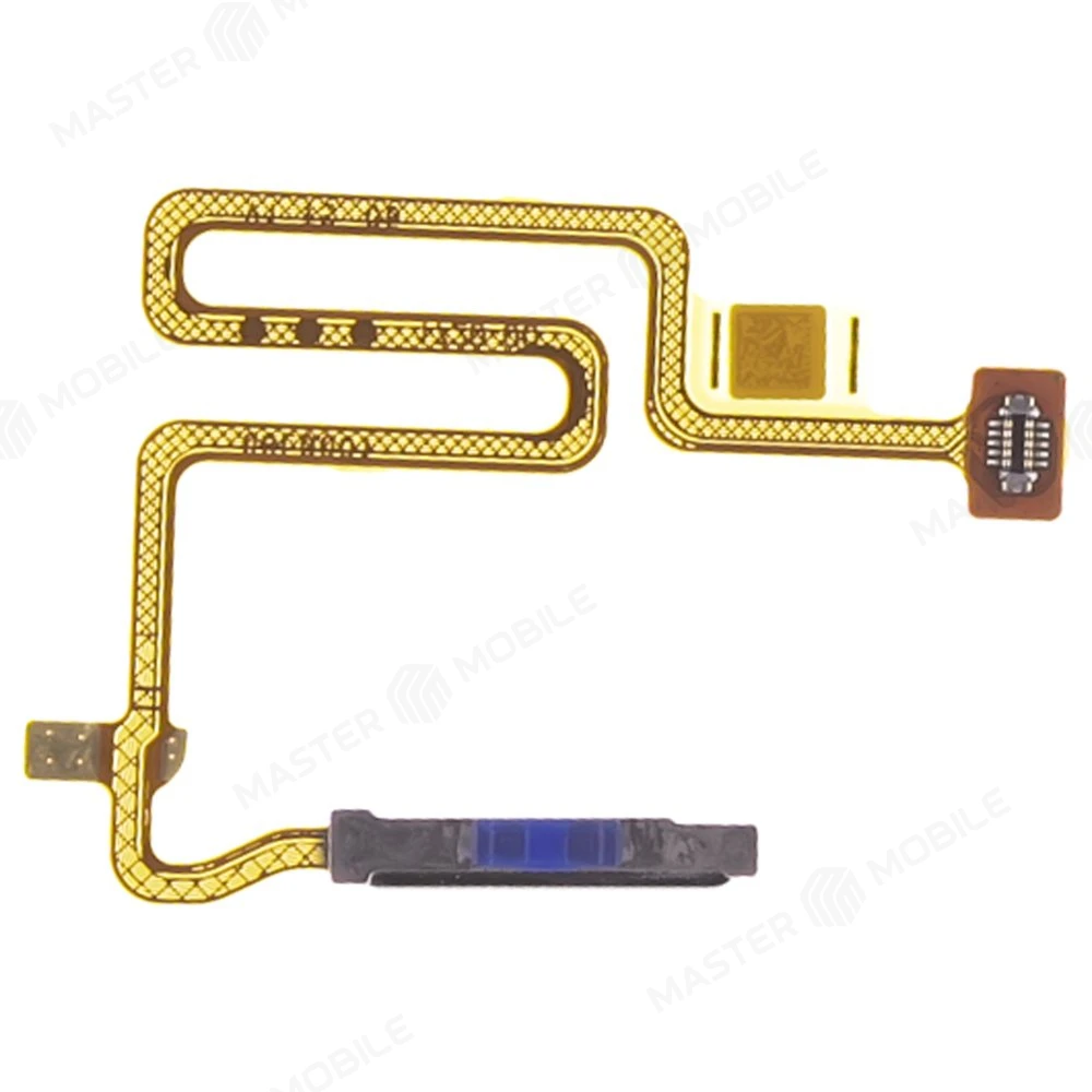 Шлейф для Realme 9 5G (RMX3474) с комп. + сканер отпечатка пальца (кнопка включения) (серебристый)  фото №2