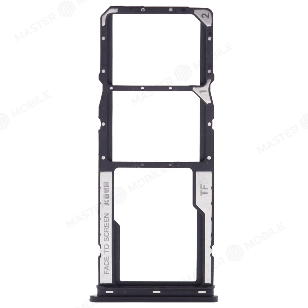 Держатель сим-карты для Xiaomi Redmi A1 / Redmi A1+ (220733SFG) / Redmi A2+ (23028RNCAG) (черный) фото №1