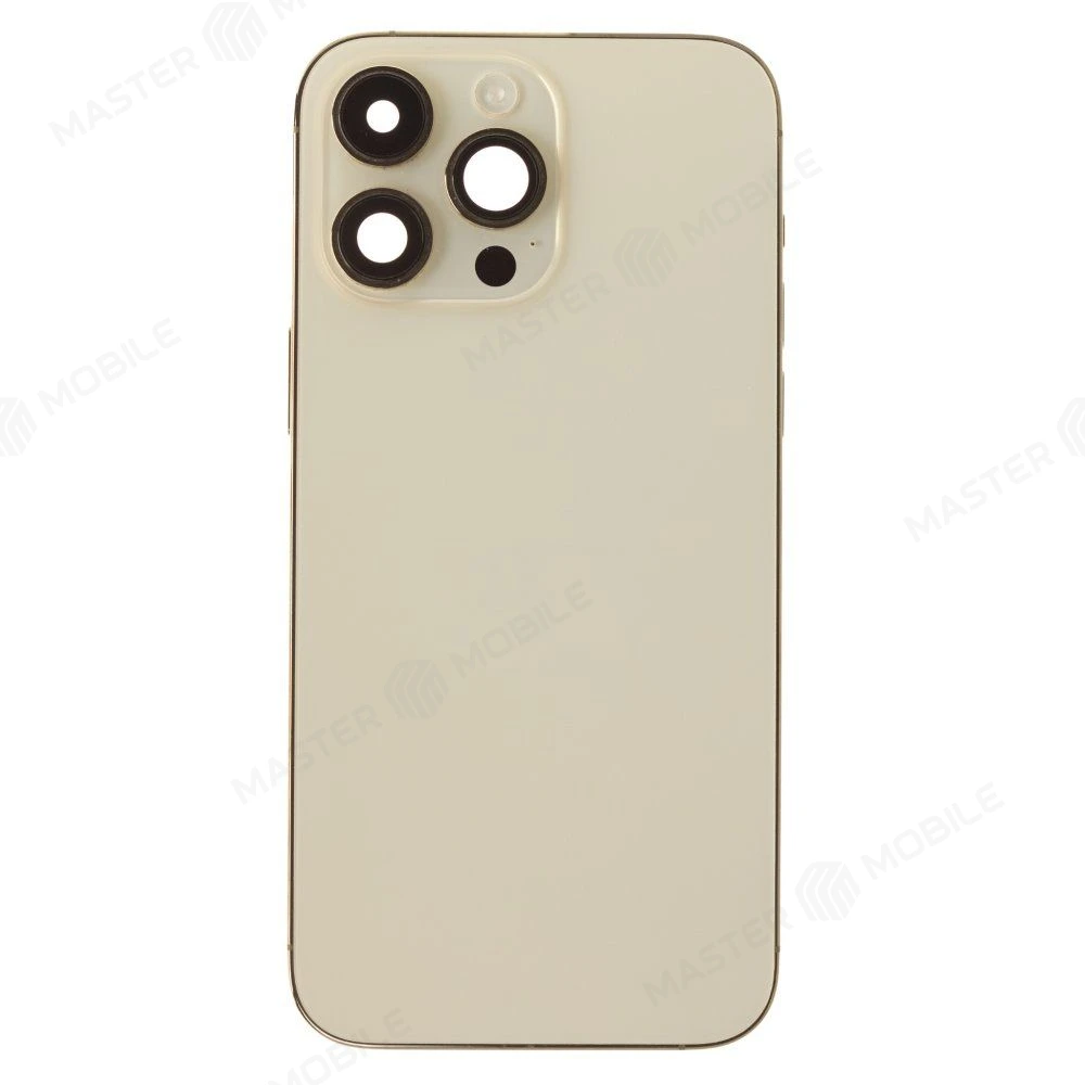 Корпус для Apple iPhone 14 Pro Max (золотистый) (eSIM / US Version) (в сборе) (ORIG100) (Снятый) (возможен дефект ЛКП)