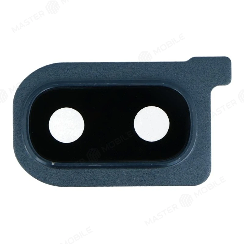 Стекло задней камеры для Samsung A405 Galaxy A40 (черный) (в рамке) фото №1