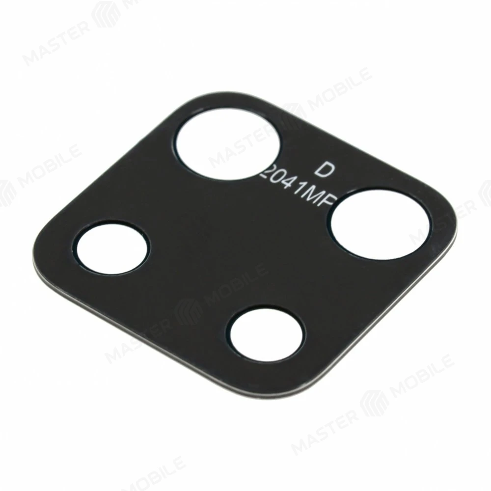 Стекло задней камеры для Xiaomi Redmi Note 9 Pro (M2003J6B2G) (без рамки) (черный) фото №2