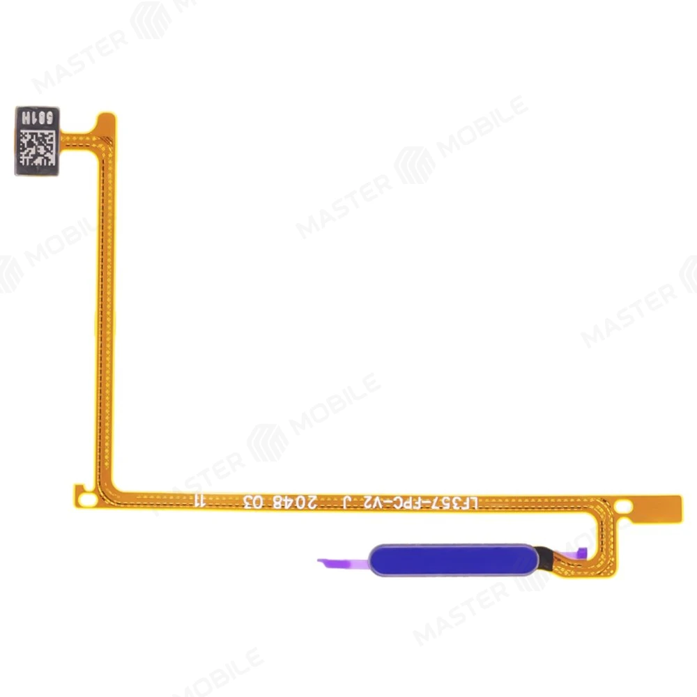 Шлейф для Vivo Y20 (V2027) с комп. + сканер отпечатка пальца (синий) фото №1