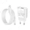 Сетевое зарядное устройство Hoco C109A USB 20W + кабель USB - TypeC (белый) фото №6