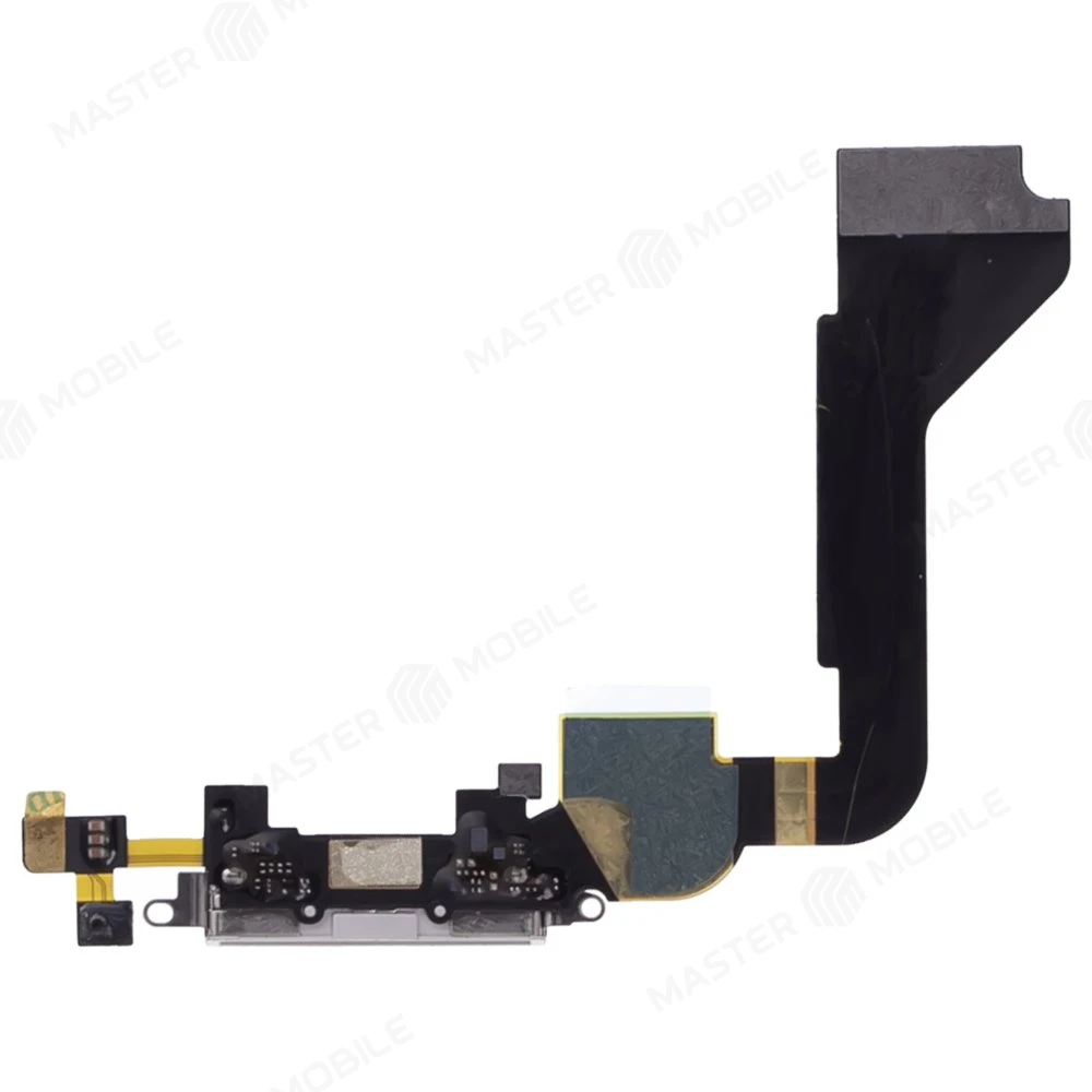 Шлейф для Apple iPhone 4 с комп. + разъем зарядки + микрофон (белый)  фото №2