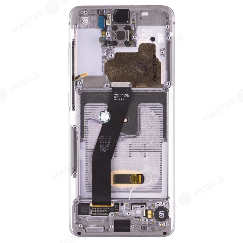 Дисплей для Samsung G981 Galaxy S20 5G + тачскрин (серебристый) (в рамке) (ORIG100) (возможен дефект ЛКП) фото №2