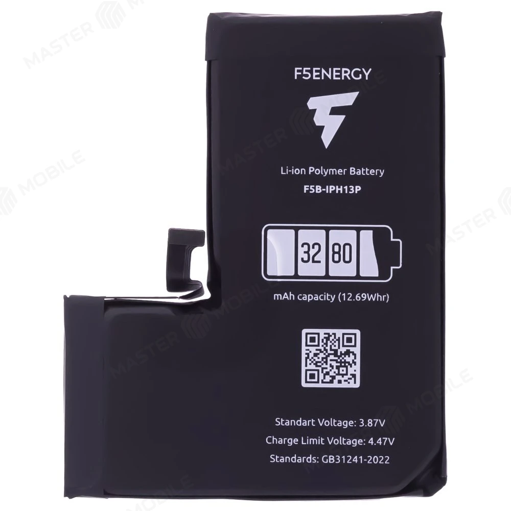Аккумулятор для Apple iPhone 13 Pro (F5ENERGY) (усиленный) (3280 мАч) (SPECIAL EDITION) + двухсторонний скотч