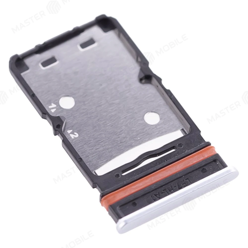 Держатель сим-карты для Tecno Pova 3 (LF7N) (серебристый) фото №3